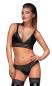 Preview: F157 Powerwetlook-Bralette mit elastischem Band