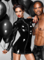 Preview: F187 PVC-Minikleid mit schwarzem 2-Wege-Reißverschluss im Vorderteil