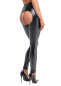 Preview: F304 Taboo Wetlook-Leggings mit offenem Schritt und Gesäß