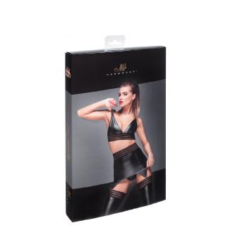 F157 Powerwetlook-Bralette mit elastischem Band