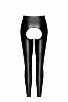 F304 Taboo Wetlook-Leggings mit offenem Schritt und Gesäß