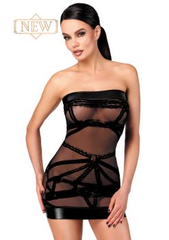 F359 Bondesque schulterfreies Minikleid