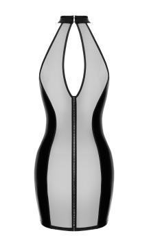 F370 Luxuria Kristall-Minikleid aus transparentem Material