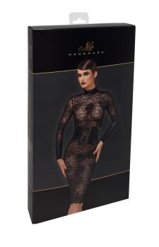 F375 Noirelle Spitzen-Korsett-Midikleid