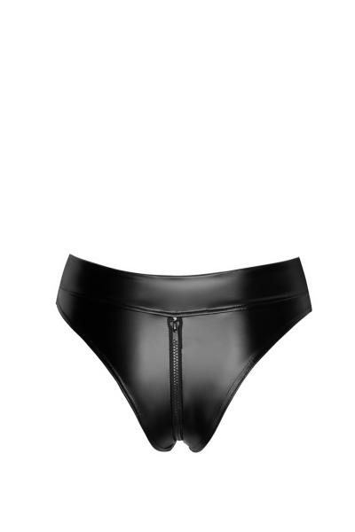 F260 Powerwetlook taillierter Slip mit 2-Wege-Reißverschluss