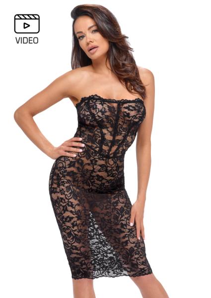 F301 Catalyst Midikleid mit Schnürung