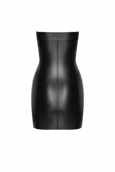 F317 Wildes Minikleid im Wetlook mit Krokodilprint