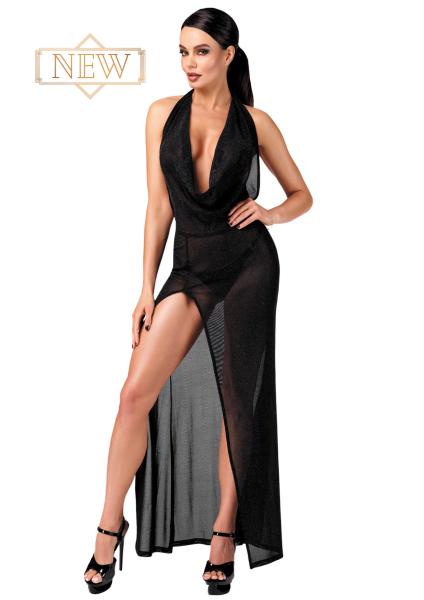 F373 Onyx Liquid Long dress