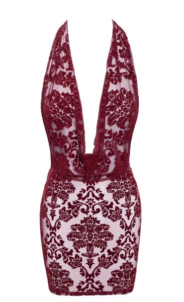 F385 Kink Royal Cascade Minikleid