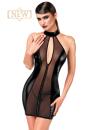 F370 Luxuria Kristall-Minikleid aus transparentem Material